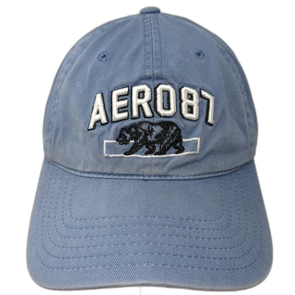 Aeropostale Baseball Cap Blue One Size Bear Graphic Slideback Embroidered Hat